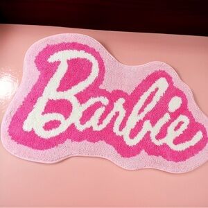 Pink Non-Slip Barbie Rug, Tuffled Barb Carpet Decor, Retro Bathroom Design